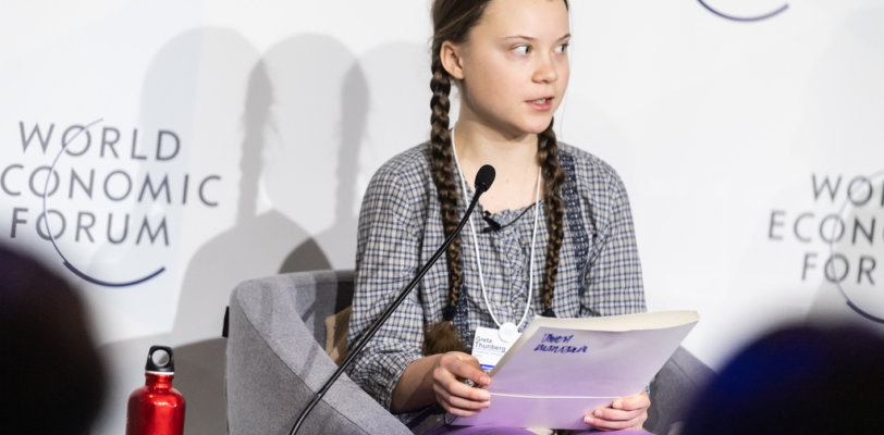 Greta Thunberg speaking in Davos in November 2018. (Credit: World Economic Forum / Mattias Nutt)